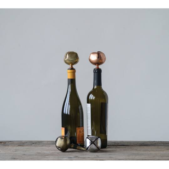 Hello Honey® Metal Bell Bottle Stopper Set